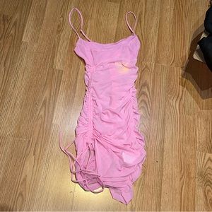 Side tie mini dress